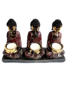 Buddha ancien - Porte-bougie trois dévots