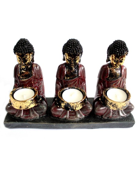 Buddha ancien - Porte-bougie trois dévots