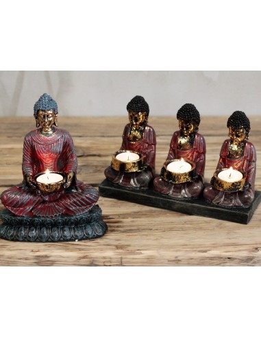 Buddha ancien - Porte-bougie trois dévots