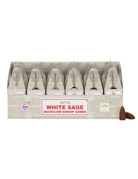 Cônes Dhoop backflow Satya - Sauge blanche (24 unités)