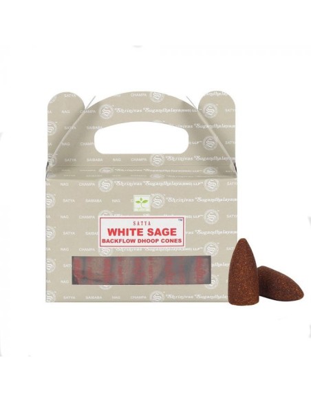 Cônes Dhoop backflow Satya - Sauge blanche (24 unités)