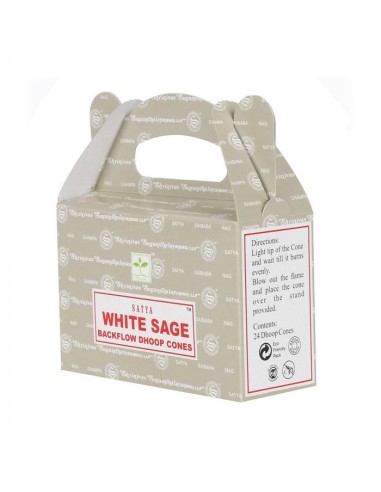Cônes Dhoop backflow Satya - Sauge blanche (24 unités)