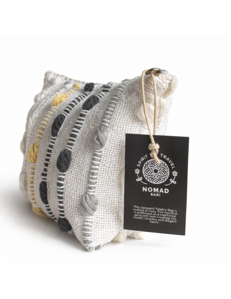 Trousse nomade en sari jacquard indien – Hippie Knot