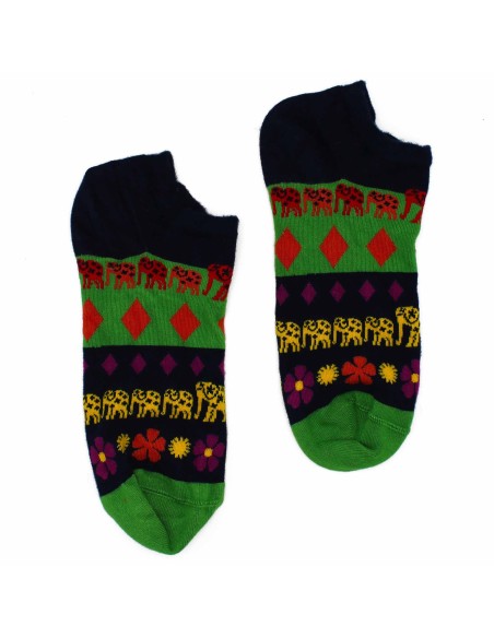 Chaussettes basses en bambou Hop Hare – Éléphant porte-chance (S/M)