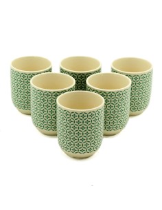 Tasses à thé – Mosaïque verte