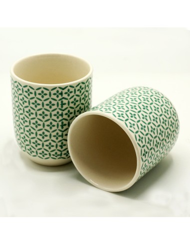 Tasses à thé – Mosaïque verte