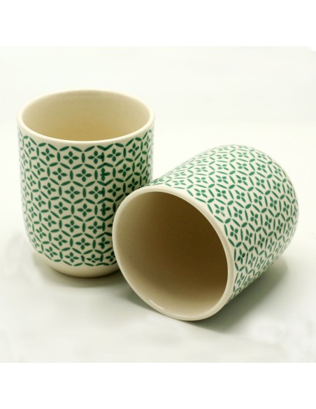 Tasses à thé – Mosaïque verte