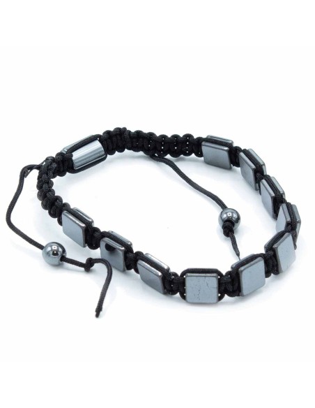 Bracelet magnétique shamballa en hématite – Cubes