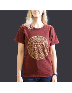 T?shirt Nomad Sari – Chakra grenat (taille S)