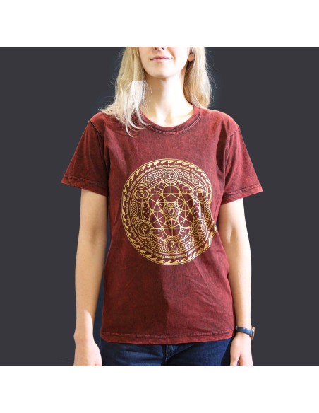 T?shirt Nomad Sari – Chakra grenat (taille S)
