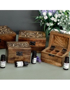 Boîte d’aromathérapie en bois – Floral