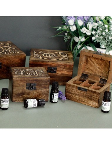 Boîte d’aromathérapie en bois – Floral