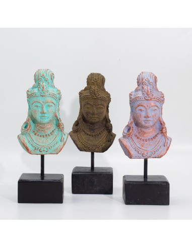 Princesa Java de la Suerte sur socle - Bleu cuivre 25×11×11 cm