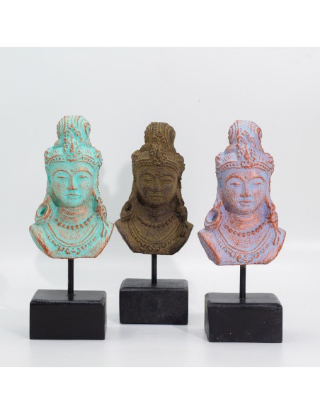 Princesa Java de la Suerte sur socle - Bleu cuivre 25×11×11 cm