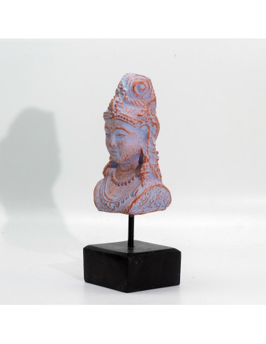 Princesa Java de la Suerte sur socle - Bleu cuivre 25×11×11 cm