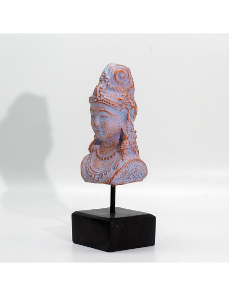 Princesa Java de la Suerte sur socle - Bleu cuivre 25×11×11 cm