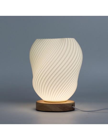 Lampe New Wave USB - 3 niveaux - Coquille torsadée 18×13×17 cm