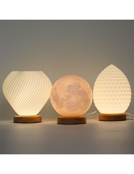 Lampe New Wave USB - 3 niveaux - Coquille torsadée 18×13×17 cm