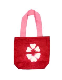Sac cabas tie?dye fleur – Grenat & rose