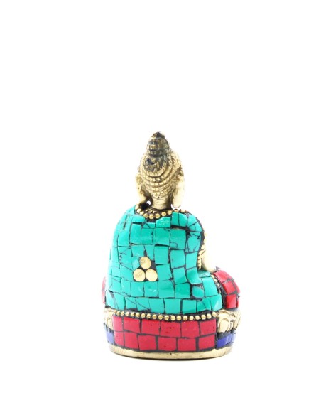 Statue Buda en laiton - Mains levées 7,5 cm