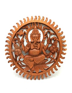 Panneau bois - Ganesh 40 cm
