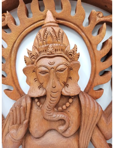 Panneau bois - Ganesh 40 cm