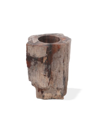 Photophore en bois pétrifié – Colonne