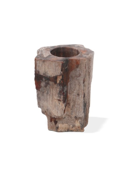 Photophore en bois pétrifié – Colonne
