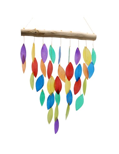 Carillon en bois - Feuilles Arc-en-ciel 35×25 cm