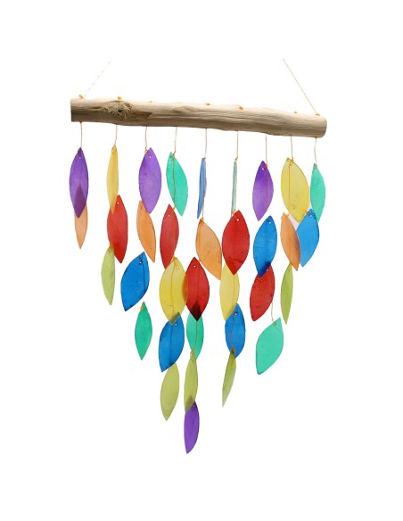 Carillon en bois - Feuilles Arc-en-ciel 35×25 cm