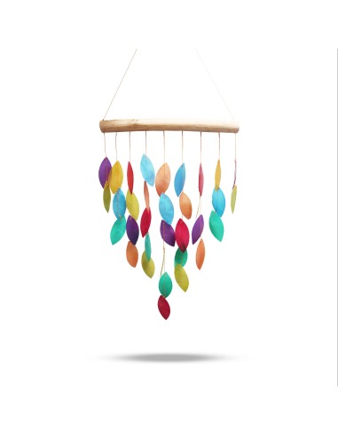 Carillon en bois - Feuilles Arc-en-ciel 35×25 cm