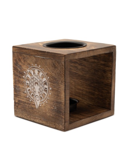 Grand Brûle-parfum en bois – Déesse lunaire