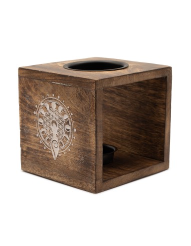 Grand Brûle-parfum en bois – Déesse lunaire