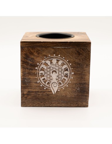 Grand Brûle-parfum en bois – Déesse lunaire
