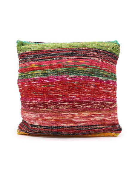 Housse de coussin en tapis recyclé - 40×40 cm - Multicolore