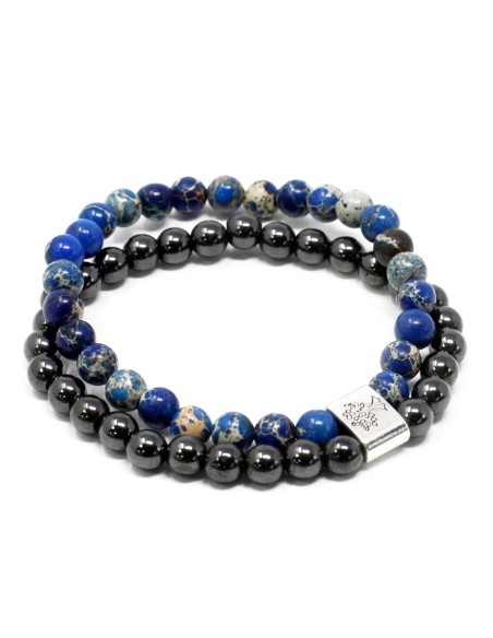 Bracelet magnétique en sodalite – Clarté mentale