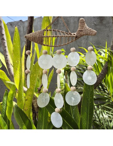 Poisson en corde et goutte naturelle 35×28 cm
