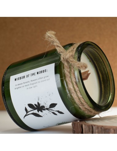 Bougie soja Woodwick Greenman – Clair de jasmin