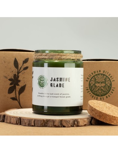 Bougie soja Woodwick Greenman – Clair de jasmin