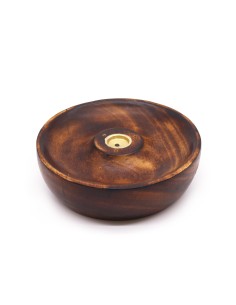 Disque porte-encens bois de manguier – Lisse