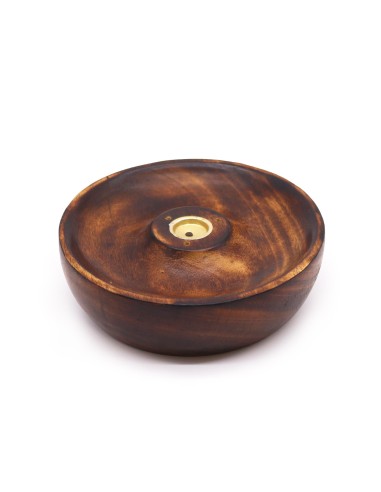 Disque porte-encens bois de manguier – Lisse