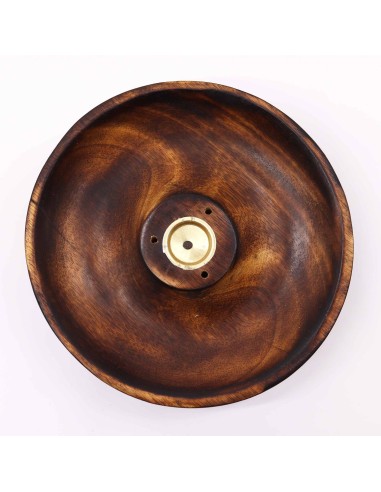 Disque porte-encens bois de manguier – Lisse