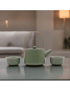 Service à thé – Vert (théière & 2 tasses)