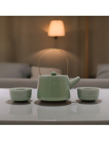 Service à thé – Vert (théière & 2 tasses)