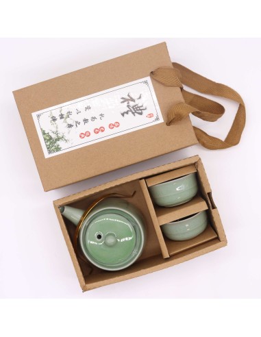 Service à thé – Vert (théière & 2 tasses)
