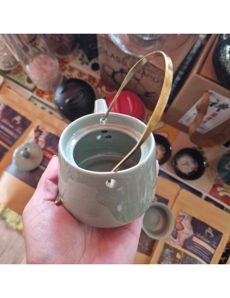 Service à thé – Vert (théière & 2 tasses)