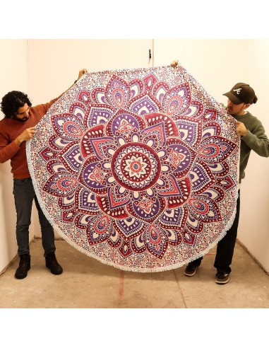 Grande mandala ronde 180 cm - Rose & Violet