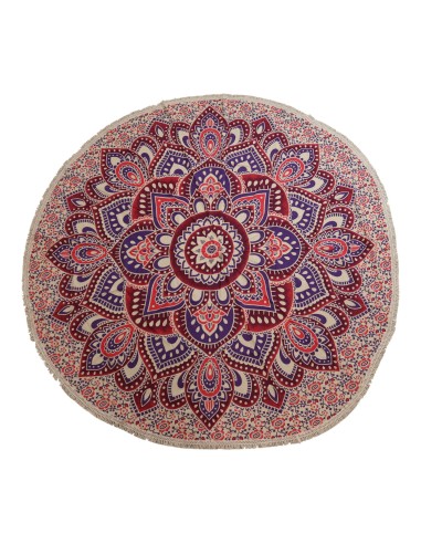 Grande mandala ronde 180 cm - Rose & Violet