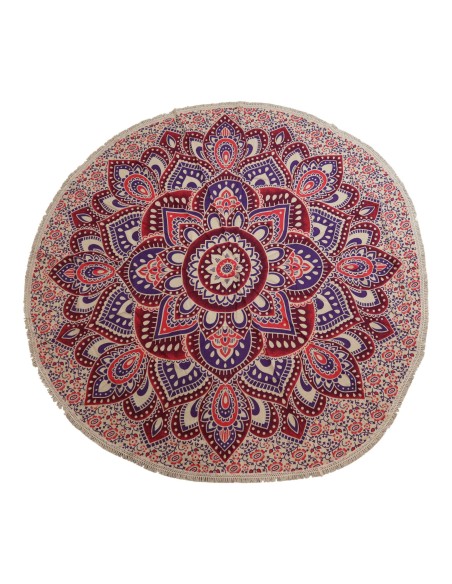 Grande mandala ronde 180 cm - Rose & Violet