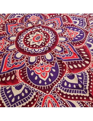 Grande mandala ronde 180 cm - Rose & Violet